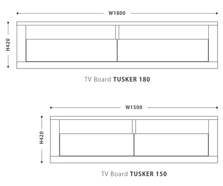 TV Board TUSKER テレビボード タスカー NOWHERE LIKE HOME ノーウェアライクホーム ナチュラル 無塗装